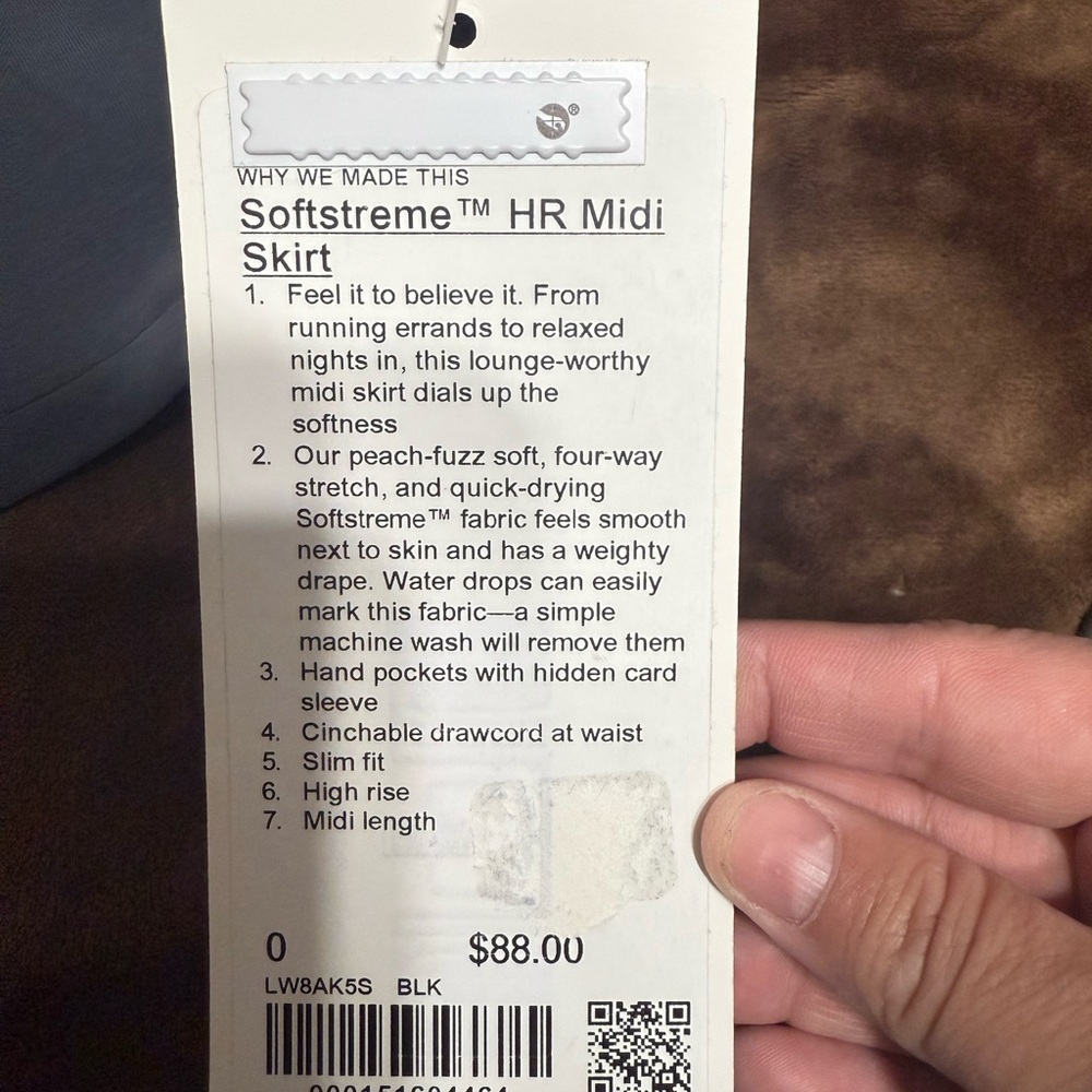 NWT 💎 lululemon athletica SoftsremeHR  Midi Skirt Size 0 - Picture 5 of 16